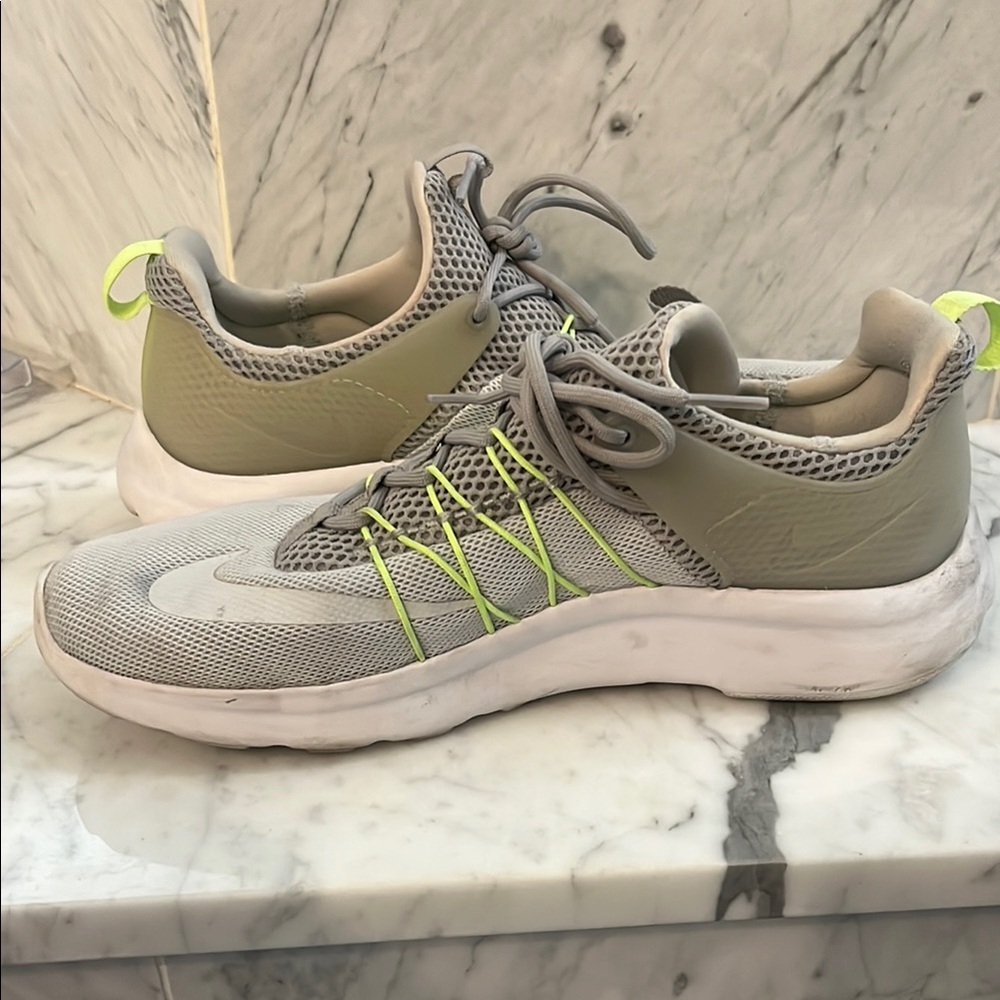 Nike Grey and Neon Green Athletic Shoes